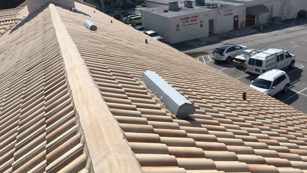 Vreeland roofing service, type tile color Spanish Blend.