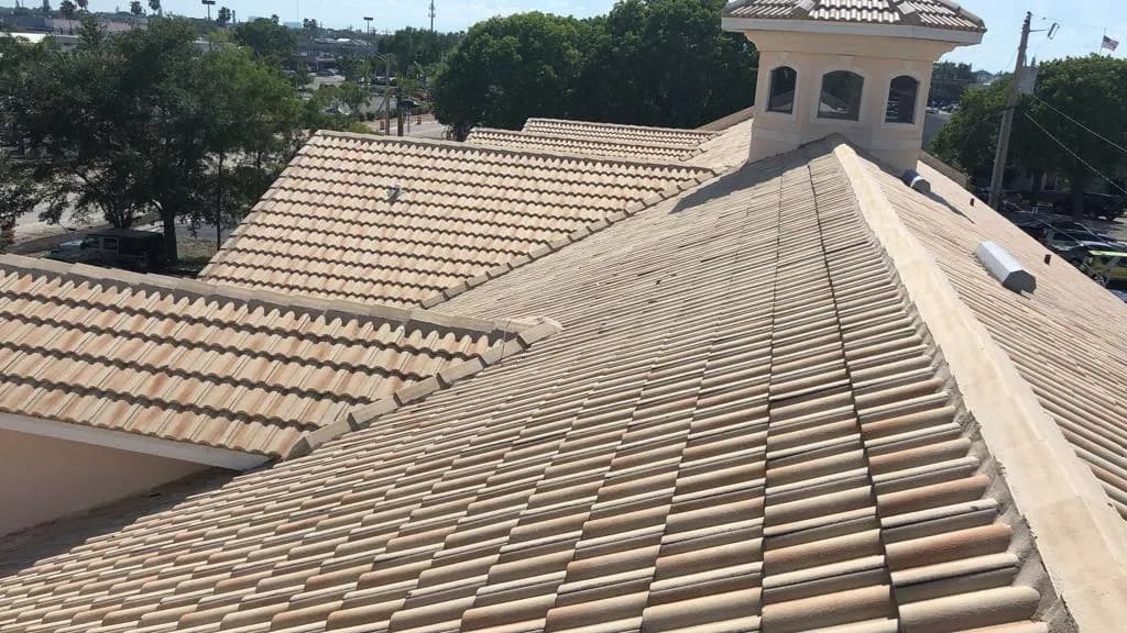 Vreeland roofing service, type tile color Spanish Blend.