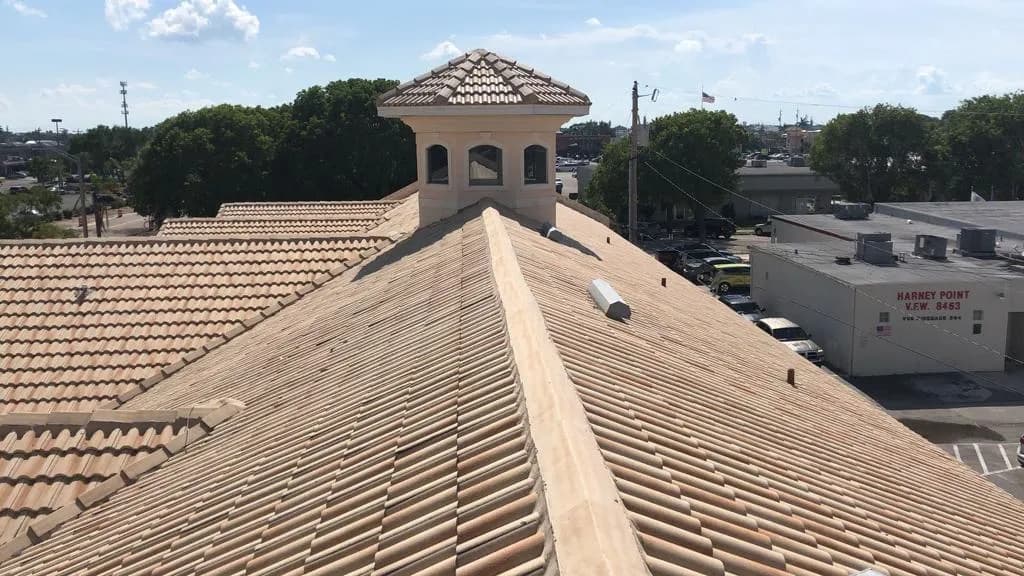 Vreeland roofing service, type tile color Spanish Blend.