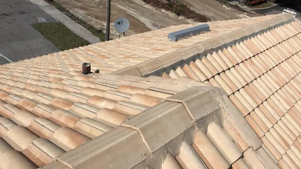 Vreeland roofing service, type tile color Spanish Blend.