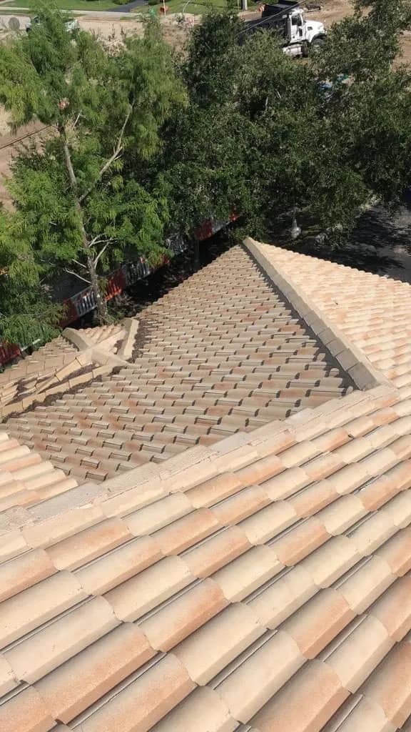 Vreeland roofing service, type tile color Spanish Blend.