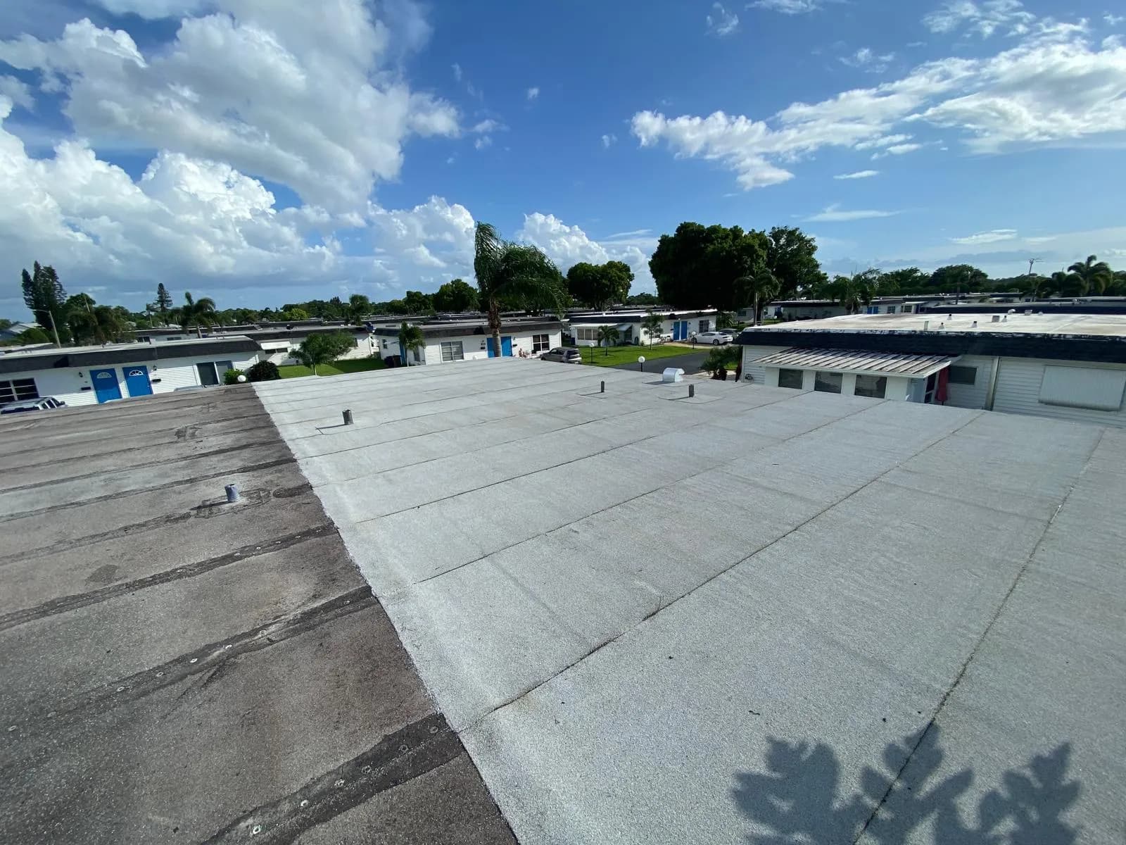 Vreeland roofing service, type flat color Polyglass.