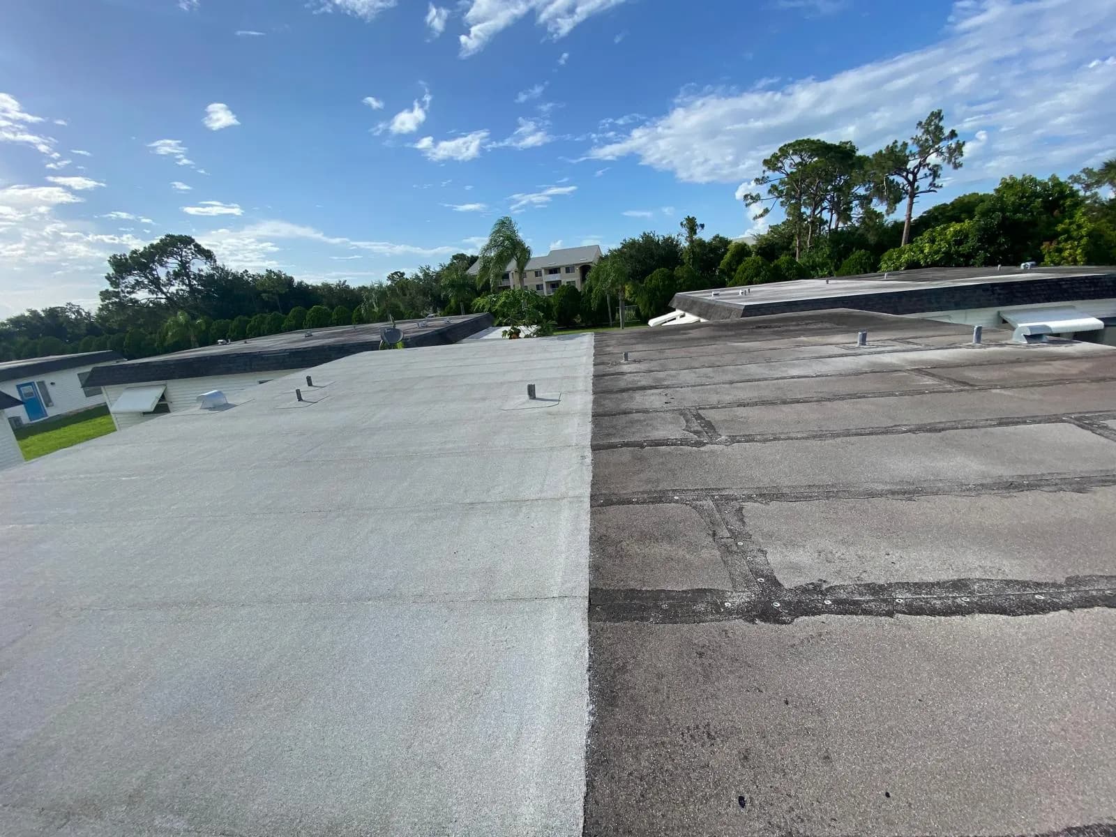 Vreeland roofing service, type flat color Polyglass.