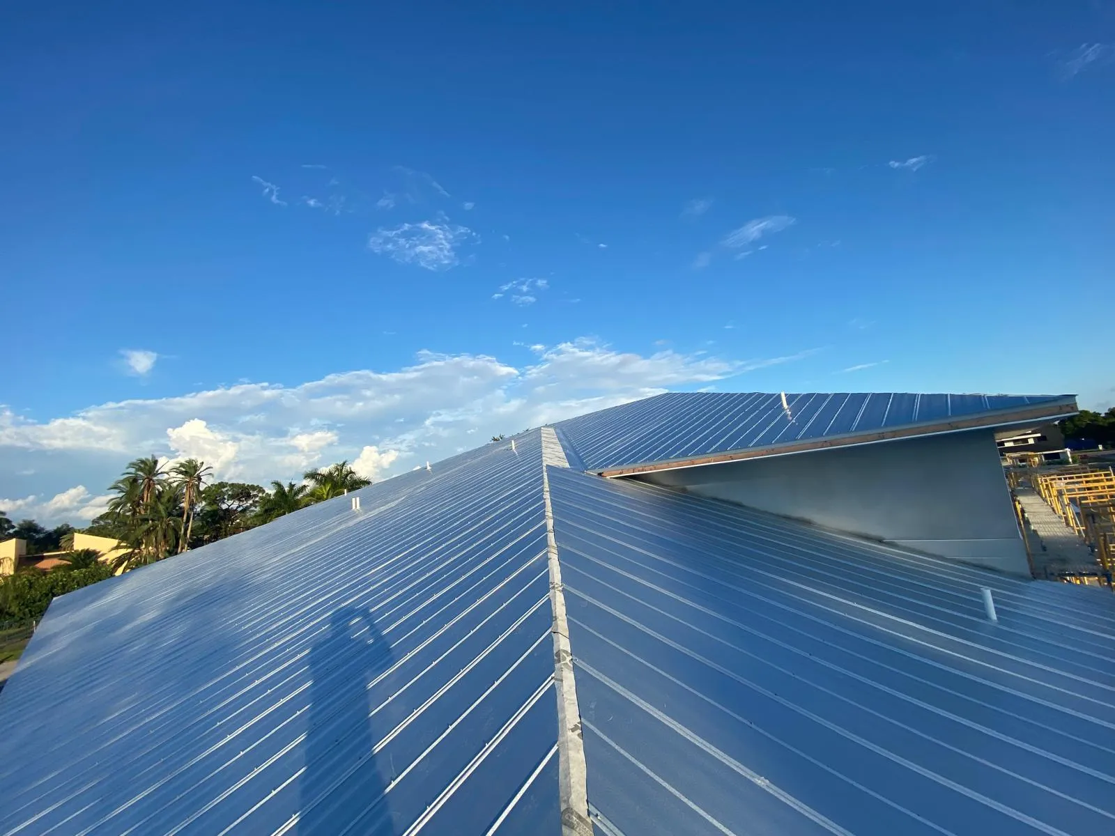 Vreeland roofing service, type metal color Galvalume Acrylic-coated.