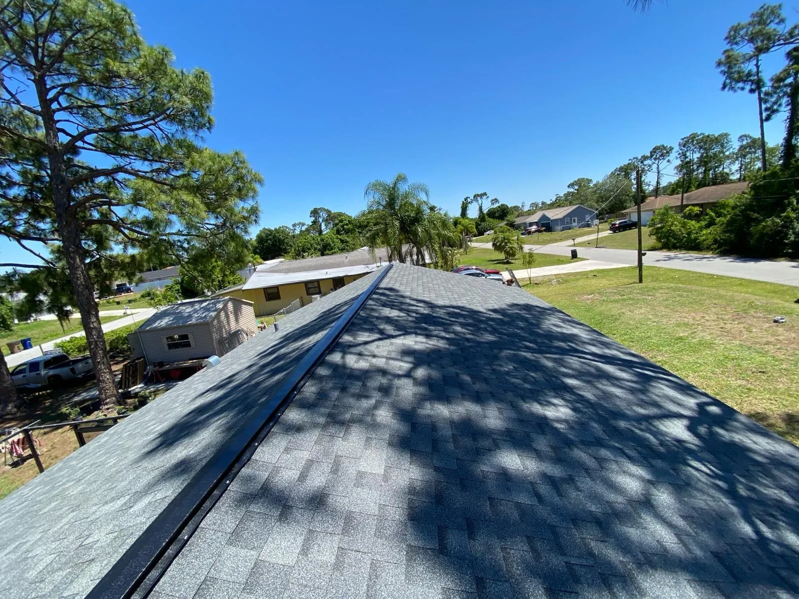 Vreeland roofing service, type shingle color Charcoal Grey.