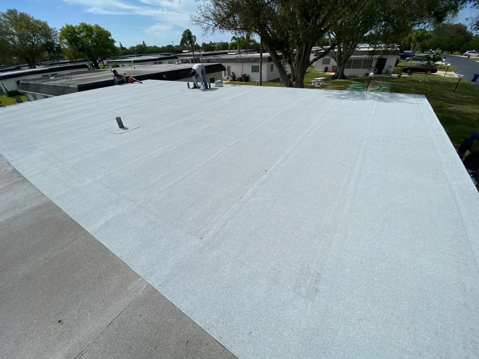 Vreeland roofing service, type flat color Polyglass.