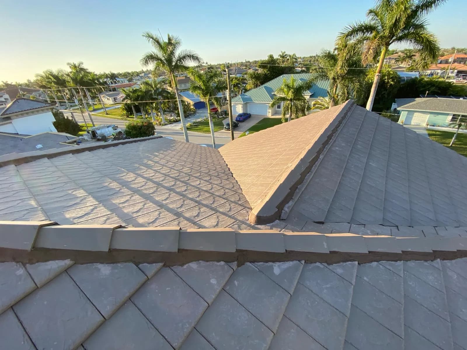 Vreeland roofing service, type tile color Verea Flat Brown.