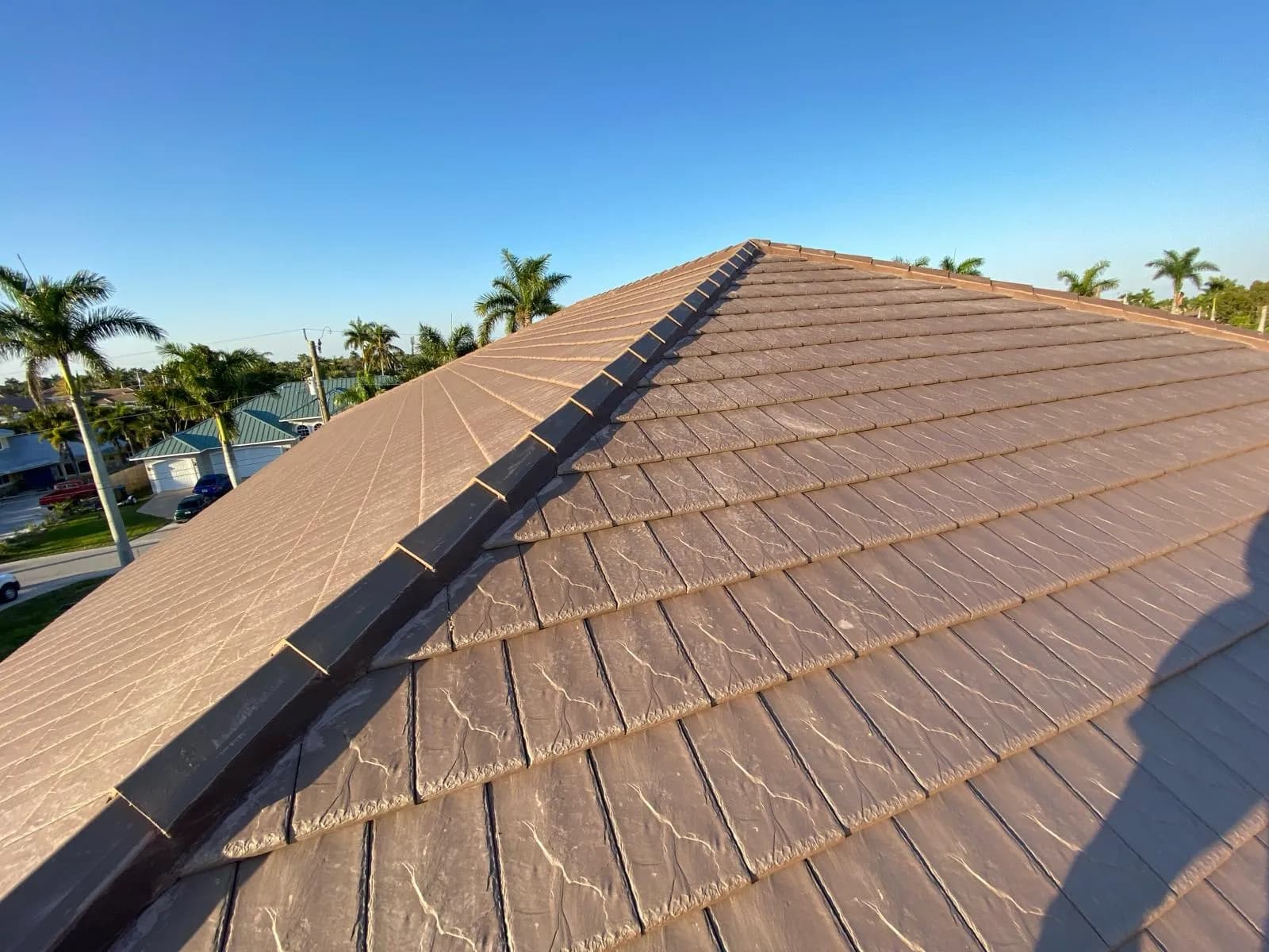 Vreeland roofing service, type tile color Verea Flat Brown.