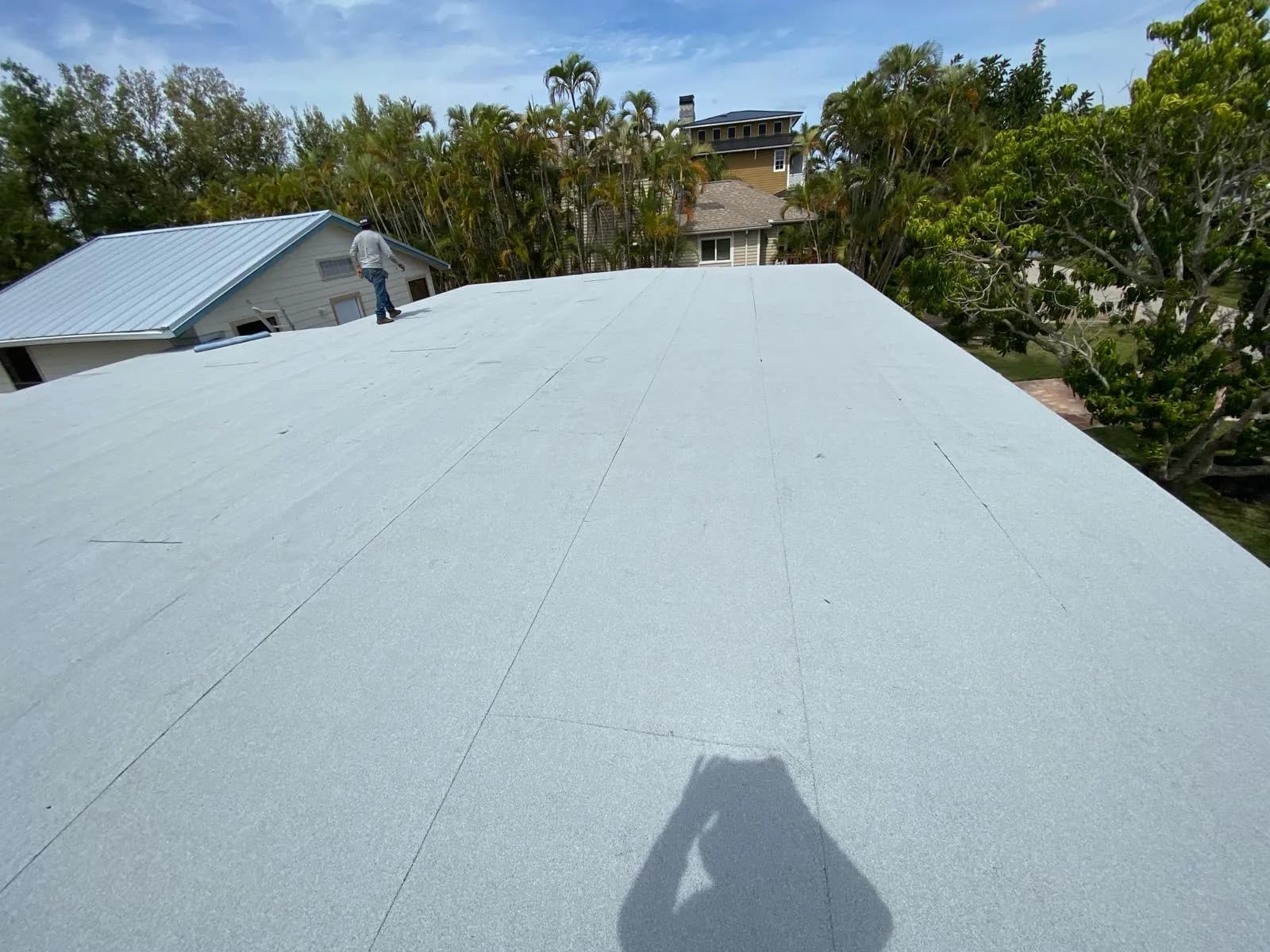 Vreeland roofing service, type flat color Polyglass.